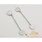 Серебряные женские серьги длинные 470596с